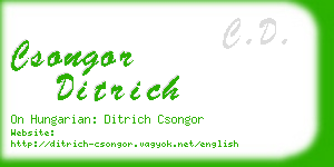 csongor ditrich business card